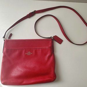 Coach Mini Rowan Leather File Bag - Red
